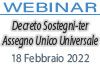 18/02/2022 Webinar Formativo: Decreto Sostegni-ter e Assegno Unico Universale per figli a carico