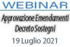 19/07/2021 Webinar Formativo: Approvazione Emendamenti Decreto Sostegni